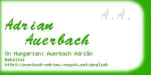 adrian auerbach business card