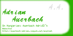 adrian auerbach business card